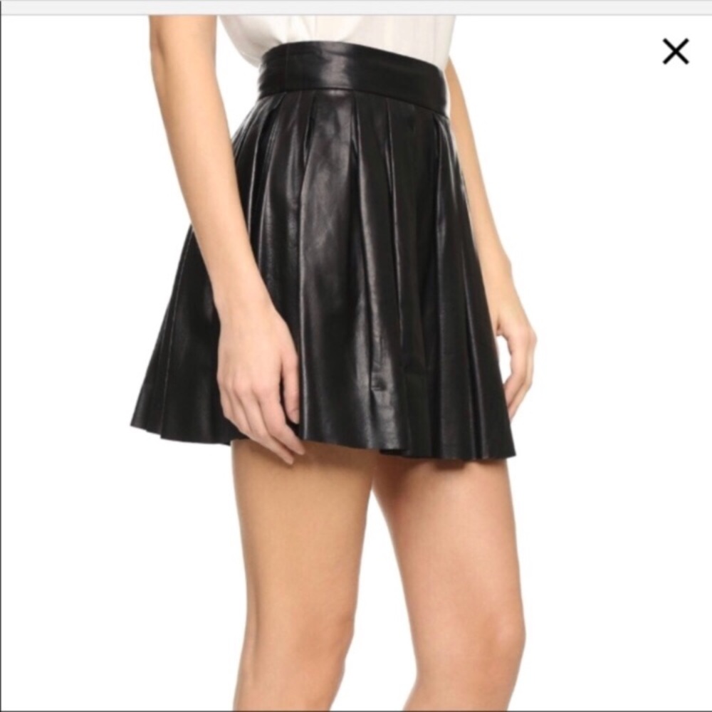 Alice and Olivia leather skirt